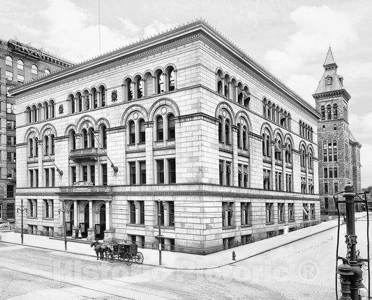 Historic Black & White Photo - Rochester, New York - The County Office Building, c1905 -