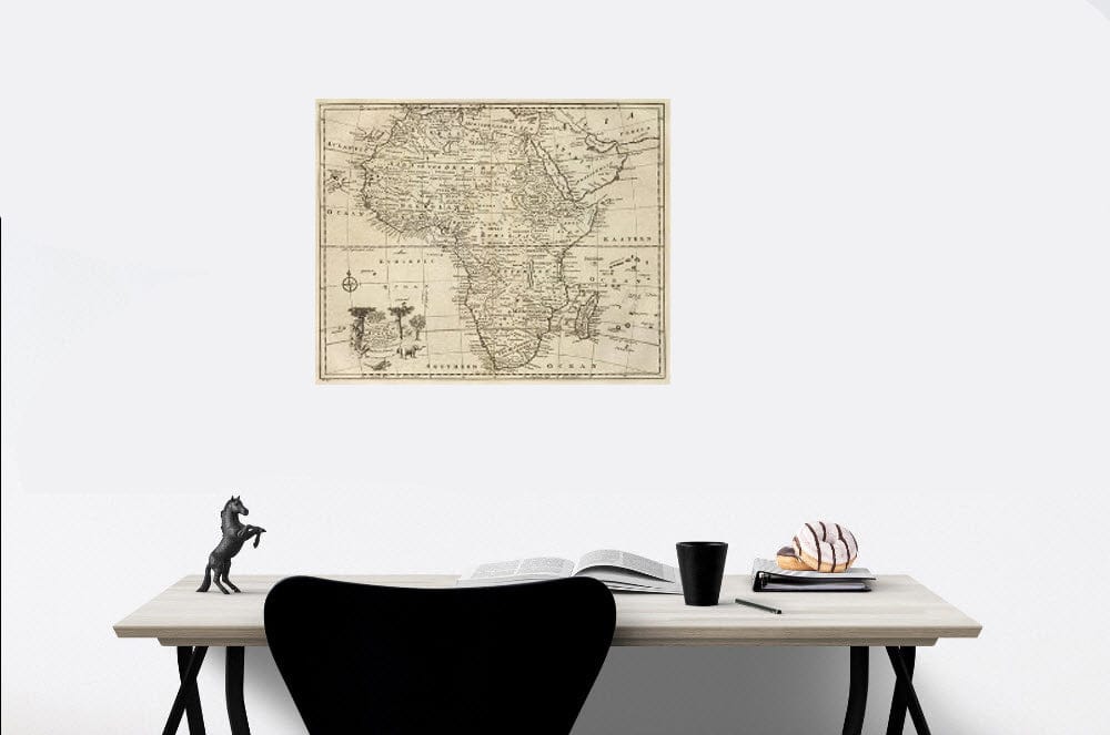 Africa - River Map, 1747 by Emanuel Bowen - Historical Map Print