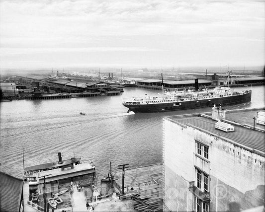Historic Black & White Photo - Savannah, Georgia - Seaboard Air Line Docks, c1900 -