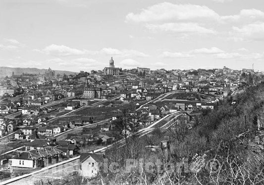 Historic Black & White Photo - Seattle, Washington - Overview from Beacon Hill, c1910 -
