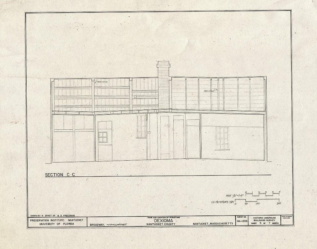 Blueprint HABS Mass,10-NANT,93- (Sheet 6 of 7) - Dexioma, Broadway, Siasconset, Nantucket, Nantucket County, MA