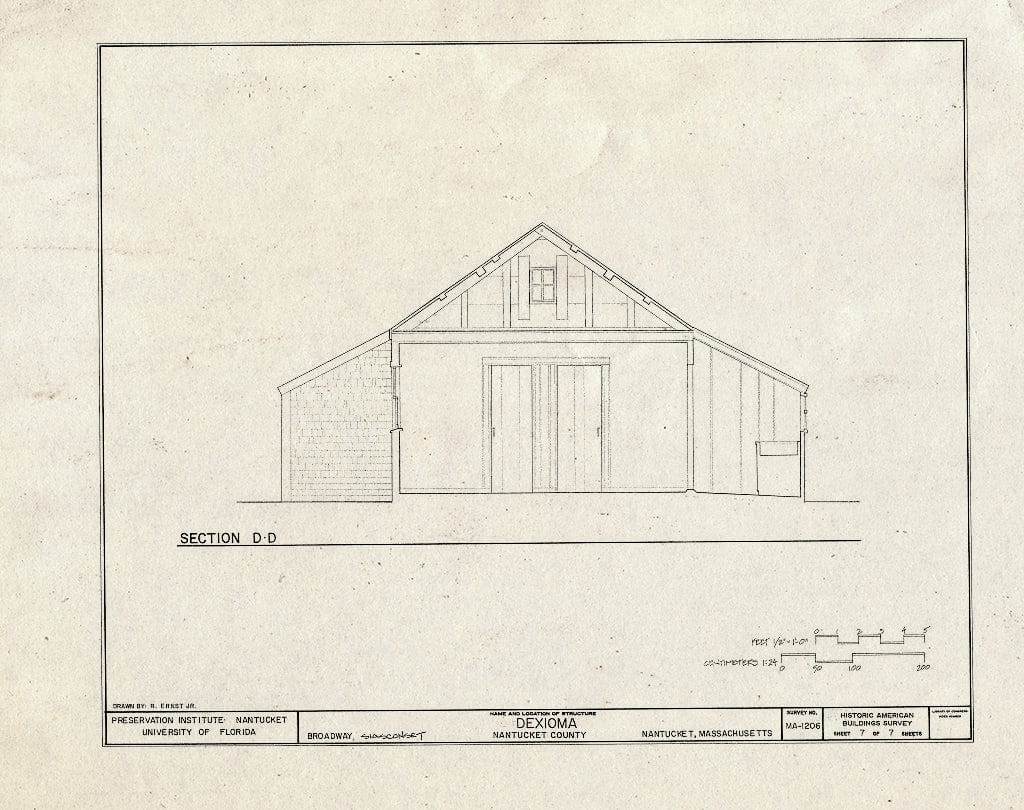 Blueprint HABS Mass,10-NANT,93- (Sheet 7 of 7) - Dexioma, Broadway, Siasconset, Nantucket, Nantucket County, MA