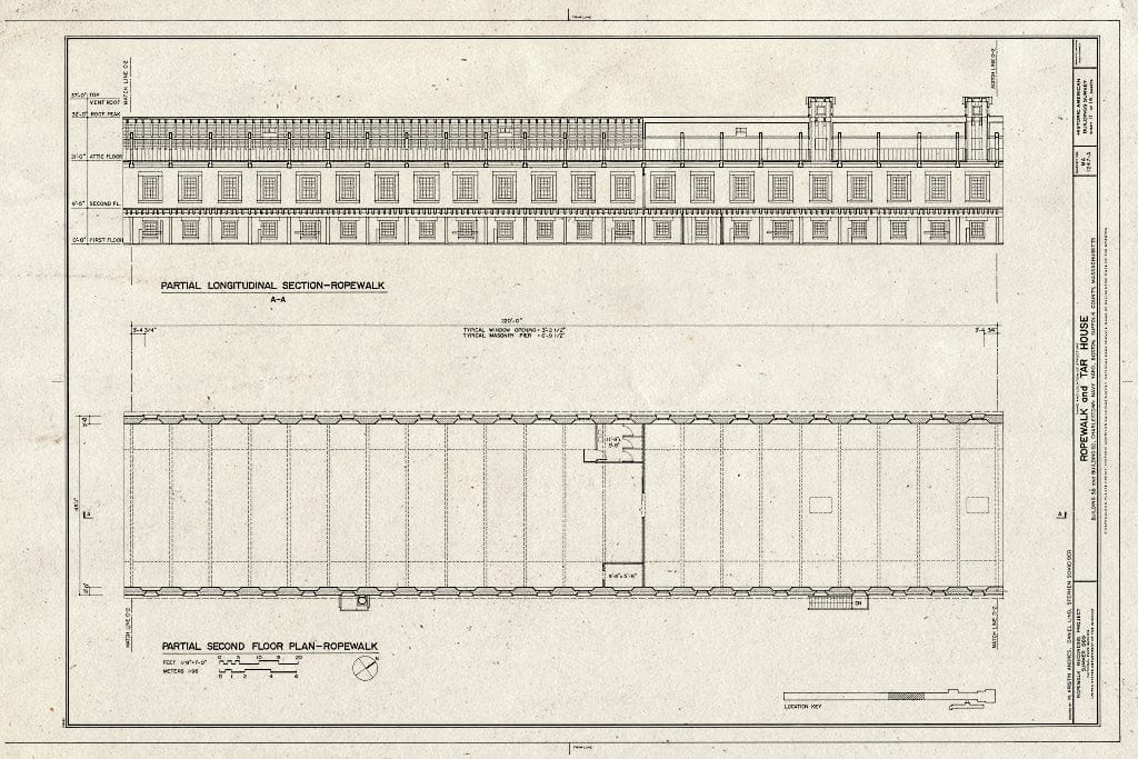 Blueprint HABS Mass,13-BOST,130-A- (Sheet 11 of 14) - Charlestown Navy Yard, Ropewalk & Tar House, Boston, Suffolk County, MA