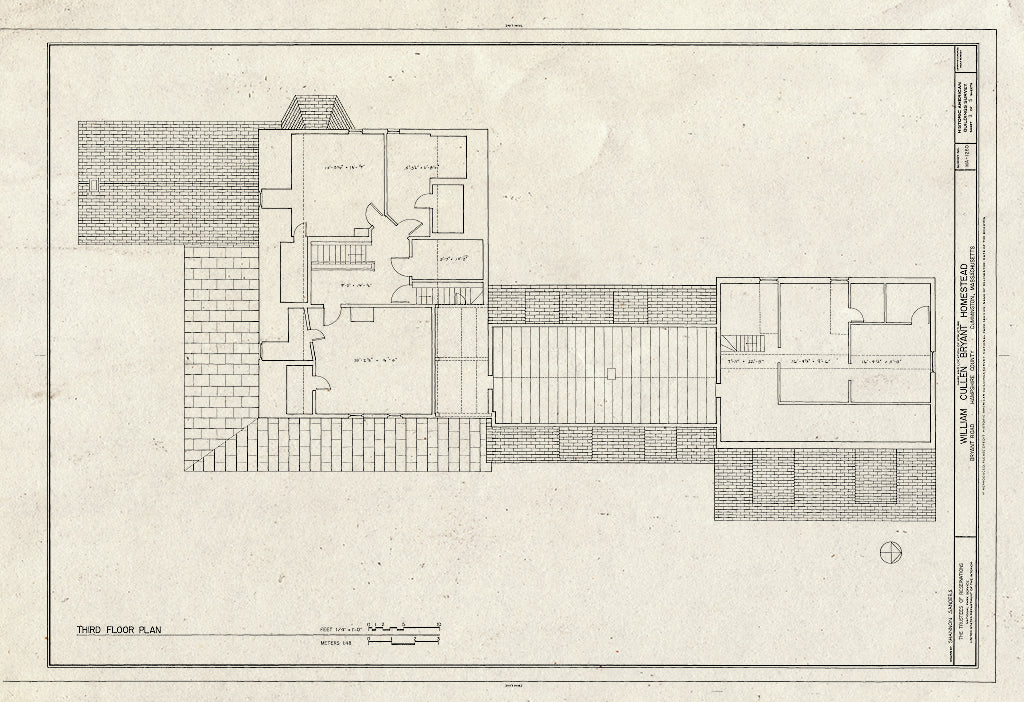 Blueprint HABS Mass,8-CUMM,1- (Sheet 3 of 5) - William Cullen Bryant Homestead, Bryant Road, Cummington, Hampshire County, MA