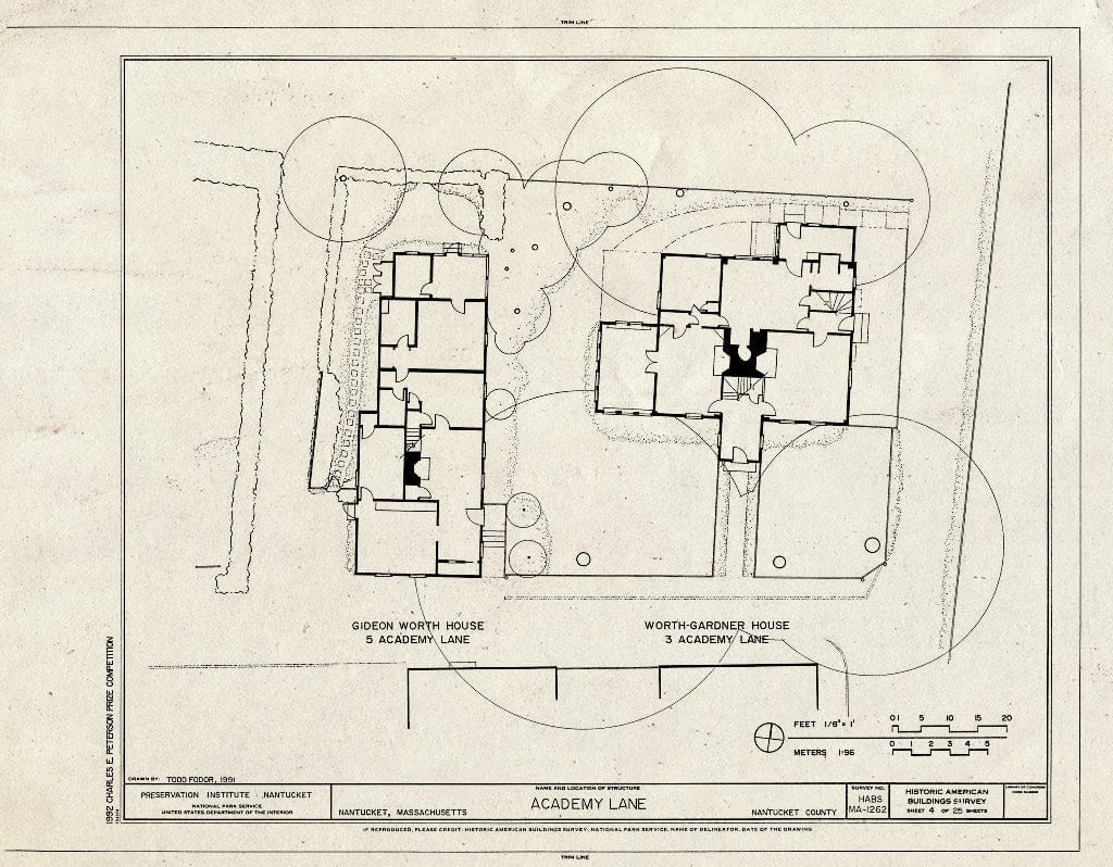 Blueprint HABS Mass,10-NANT,89- (Sheet 4 of 25) - Academy Lane (Houses), Nantucket, Nantucket County, MA