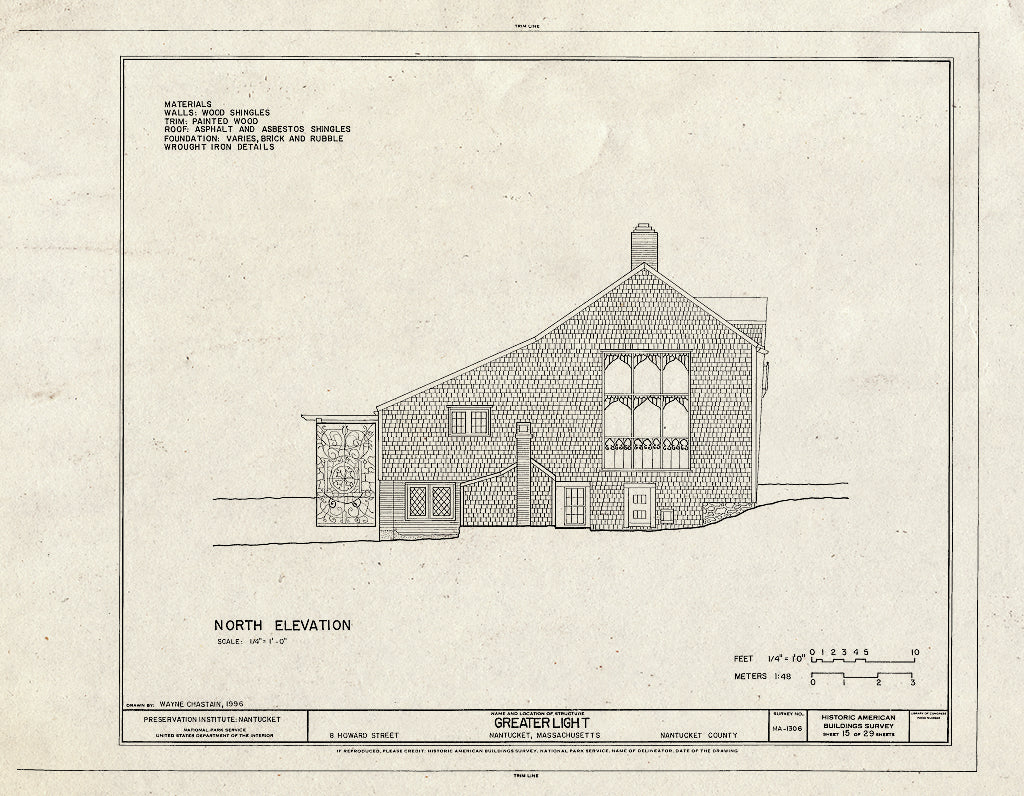 Blueprint HABS Mass,10-NANT,108- (Sheet 15 of 29) - Greater Light, 8 Howard Street, Nantucket, Nantucket County, MA