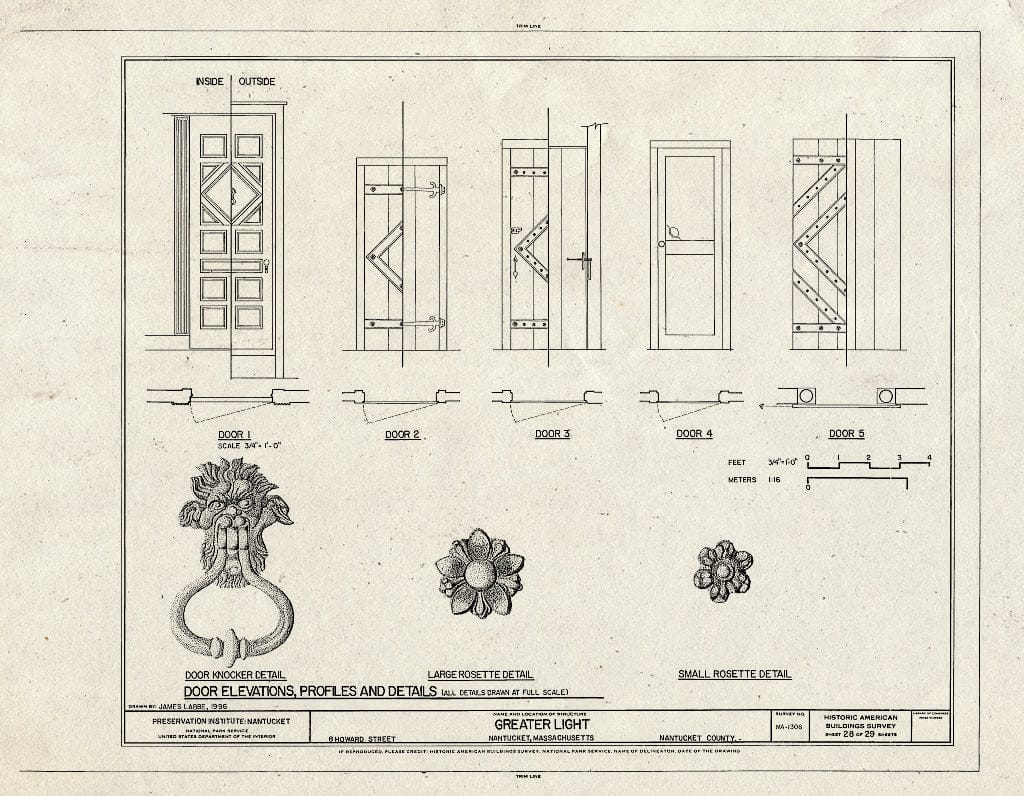 Blueprint HABS Mass,10-NANT,108- (Sheet 28 of 29) - Greater Light, 8 Howard Street, Nantucket, Nantucket County, MA