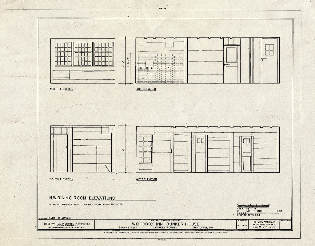 Blueprint HABS Mass,10-NANT,112- (Sheet 10 of 16) - Woodbox Inn, 29 Fair Street, Nantucket, Nantucket County, MA