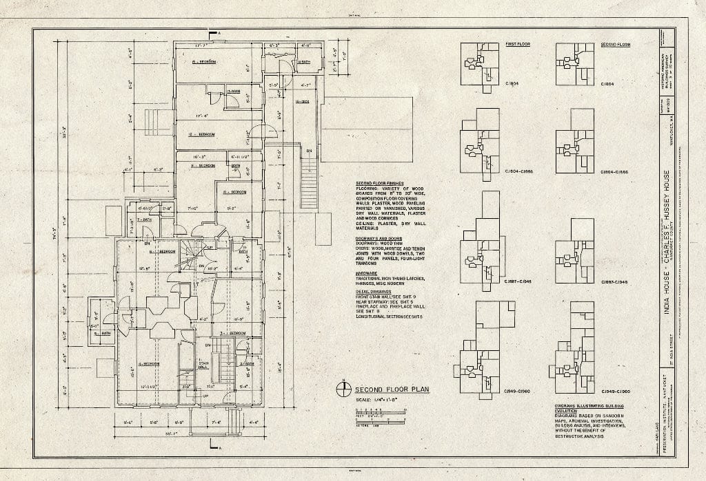 Blueprint HABS Mass,10-NANT,109- (Sheet 3 of 10) - India House, 37 India Street, Nantucket, Nantucket County, MA