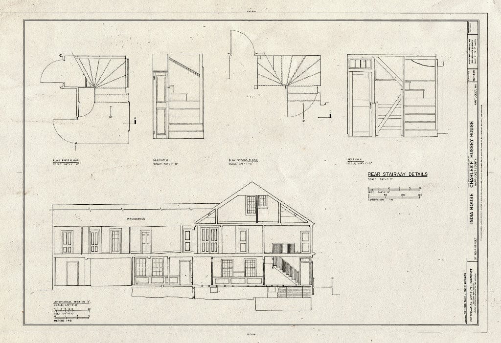 Blueprint HABS Mass,10-NANT,109- (Sheet 5 of 10) - India House, 37 India Street, Nantucket, Nantucket County, MA