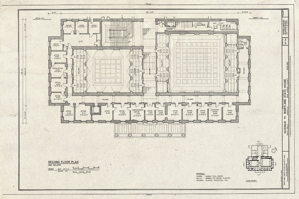 Blueprint HABS MD,2-Anna,4- (Sheet 9 of 45) - Maryland State House, State Circle, Annapolis, Anne Arundel County, MD