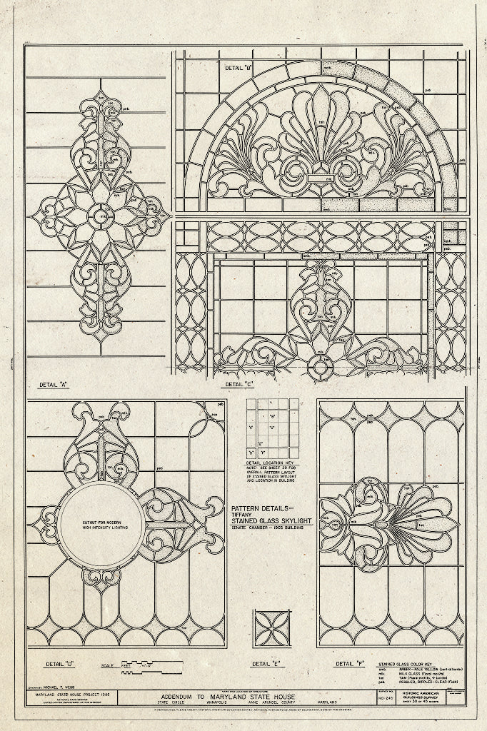 Blueprint HABS MD,2-Anna,4- (Sheet 30 of 45) - Maryland State House, State Circle, Annapolis, Anne Arundel County, MD