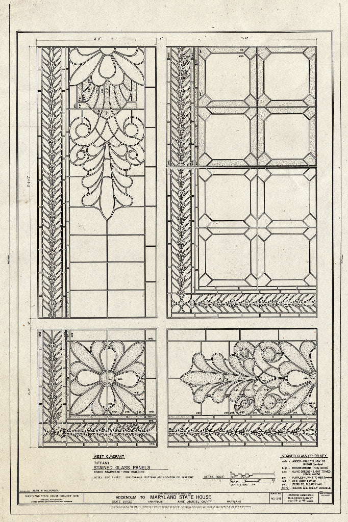 Blueprint HABS MD,2-Anna,4- (Sheet 35 of 45) - Maryland State House, State Circle, Annapolis, Anne Arundel County, MD