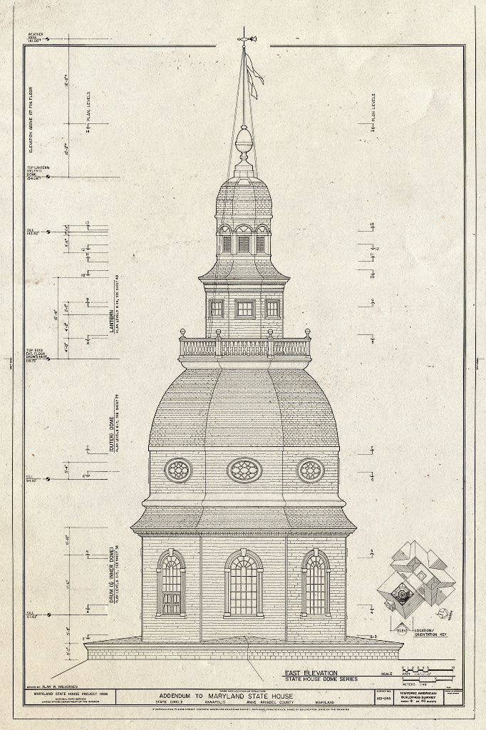 Blueprint HABS MD,2-Anna,4- (Sheet 41 of 45) - Maryland State House, State Circle, Annapolis, Anne Arundel County, MD