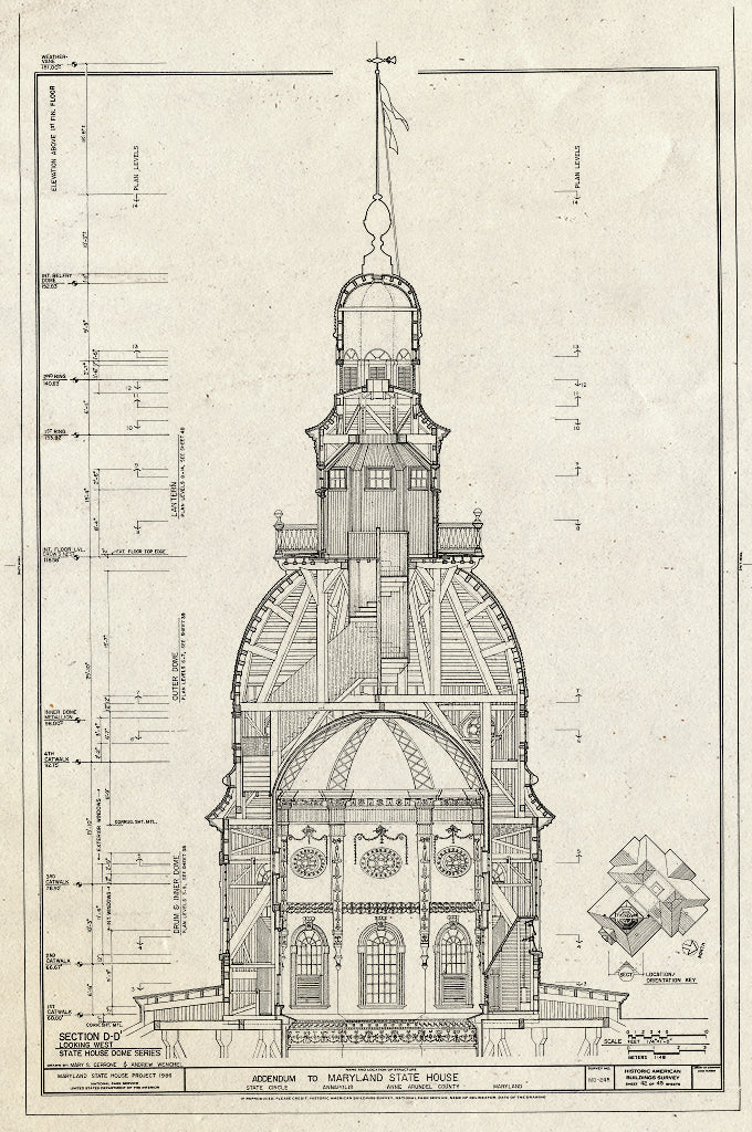 Blueprint HABS MD,2-Anna,4- (Sheet 42 of 45) - Maryland State House, State Circle, Annapolis, Anne Arundel County, MD