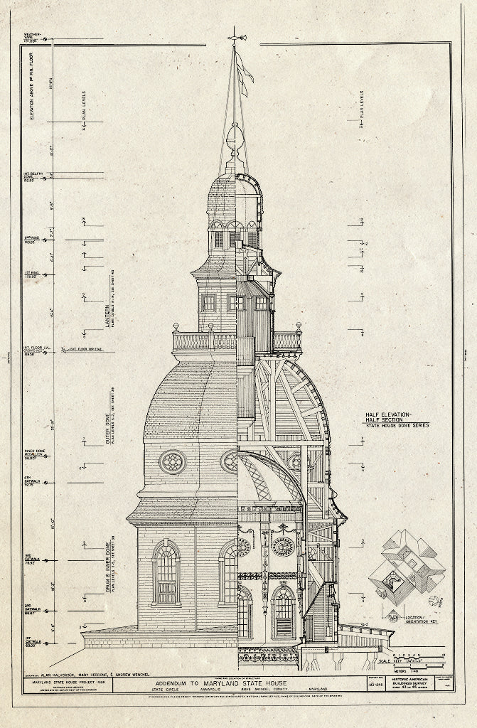 Blueprint HABS MD,2-Anna,4- (Sheet 43 of 45) - Maryland State House, State Circle, Annapolis, Anne Arundel County, MD