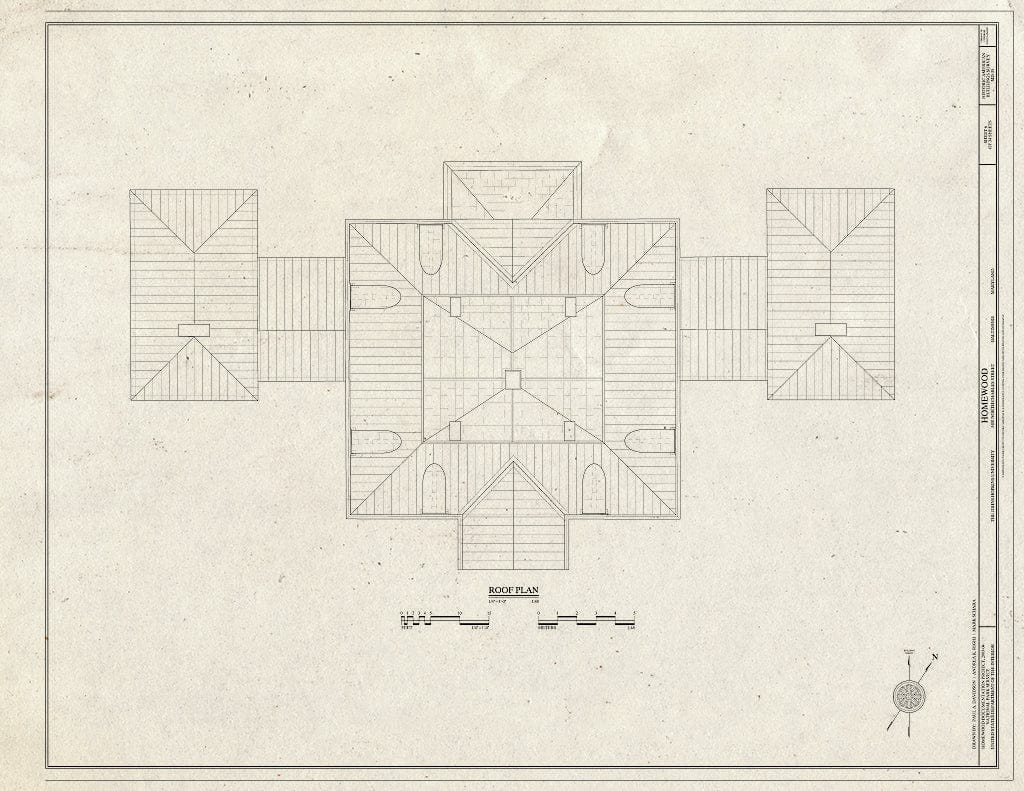 Blueprint HABS MD,4-BALT,1- (Sheet 6 of 34) - Homewood, North Charles & Thirty-Fourth Streets, Baltimore, Independent City, MD