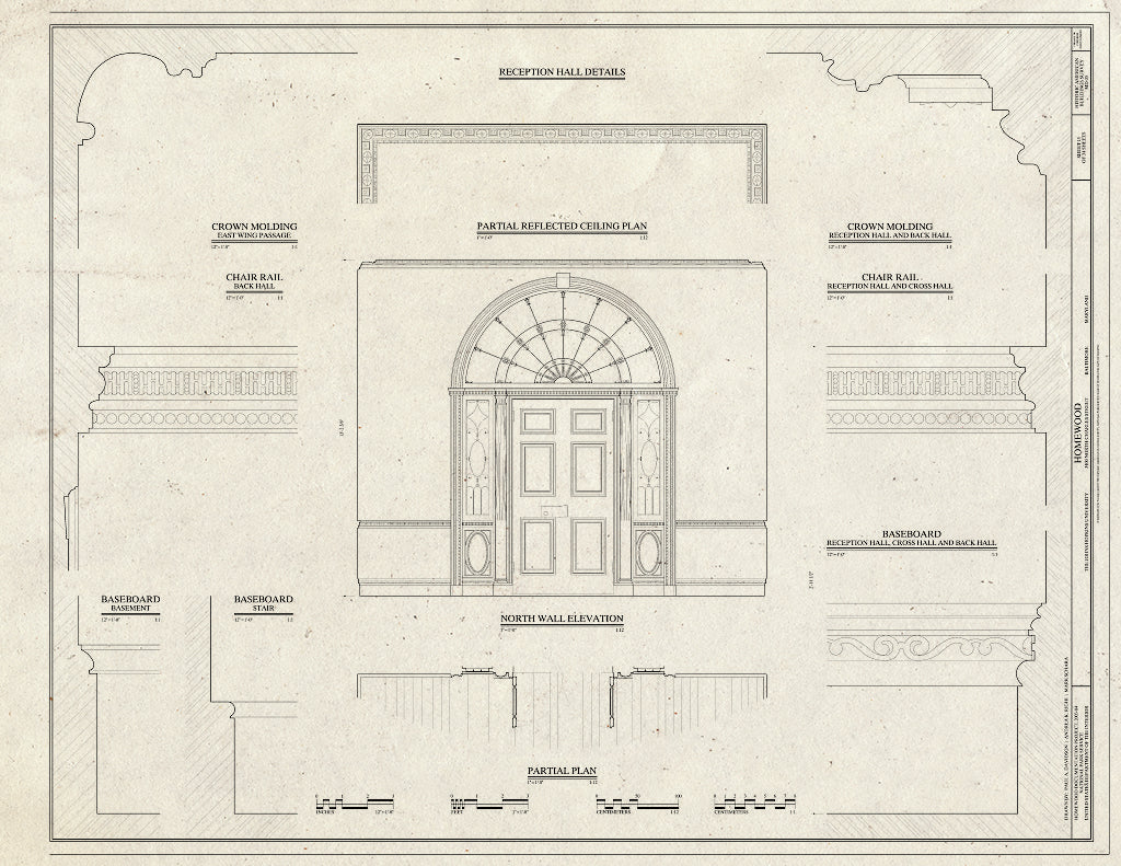 Blueprint HABS MD,4-BALT,1- (Sheet 15 of 34) - Homewood, North Charles & Thirty-Fourth Streets, Baltimore, Independent City, MD
