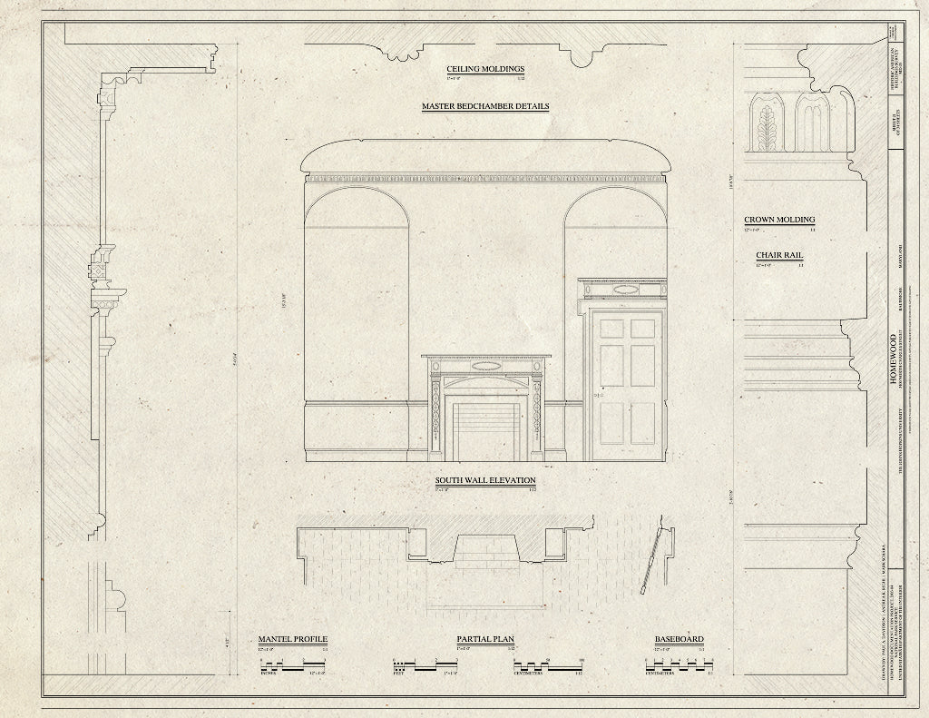 Blueprint HABS MD,4-BALT,1- (Sheet 21 of 34) - Homewood, North Charles & Thirty-Fourth Streets, Baltimore, Independent City, MD