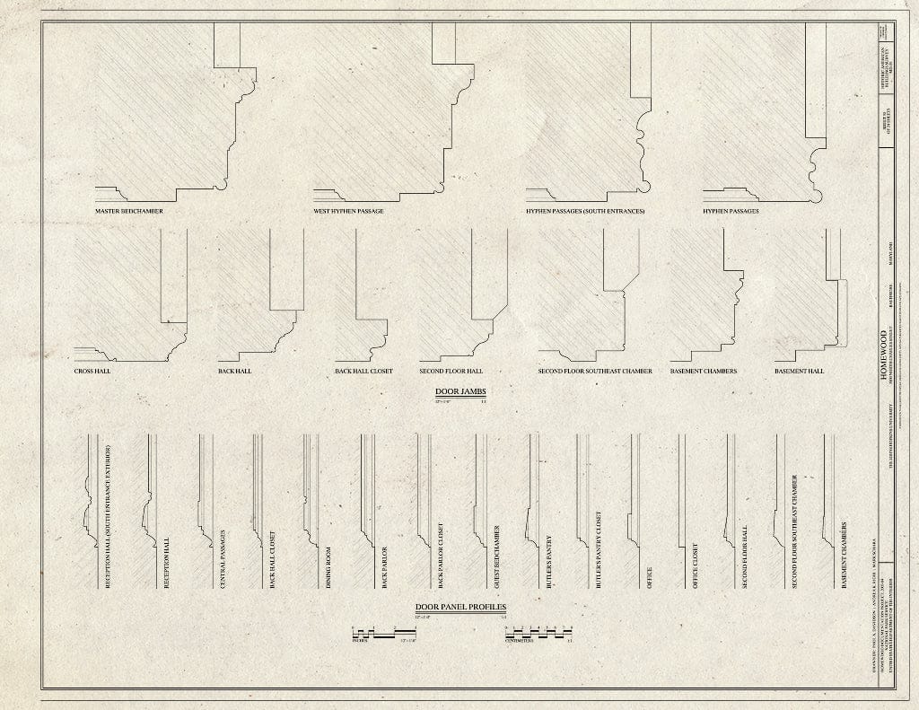 Blueprint HABS MD,4-BALT,1- (Sheet 30 of 34) - Homewood, North Charles & Thirty-Fourth Streets, Baltimore, Independent City, MD