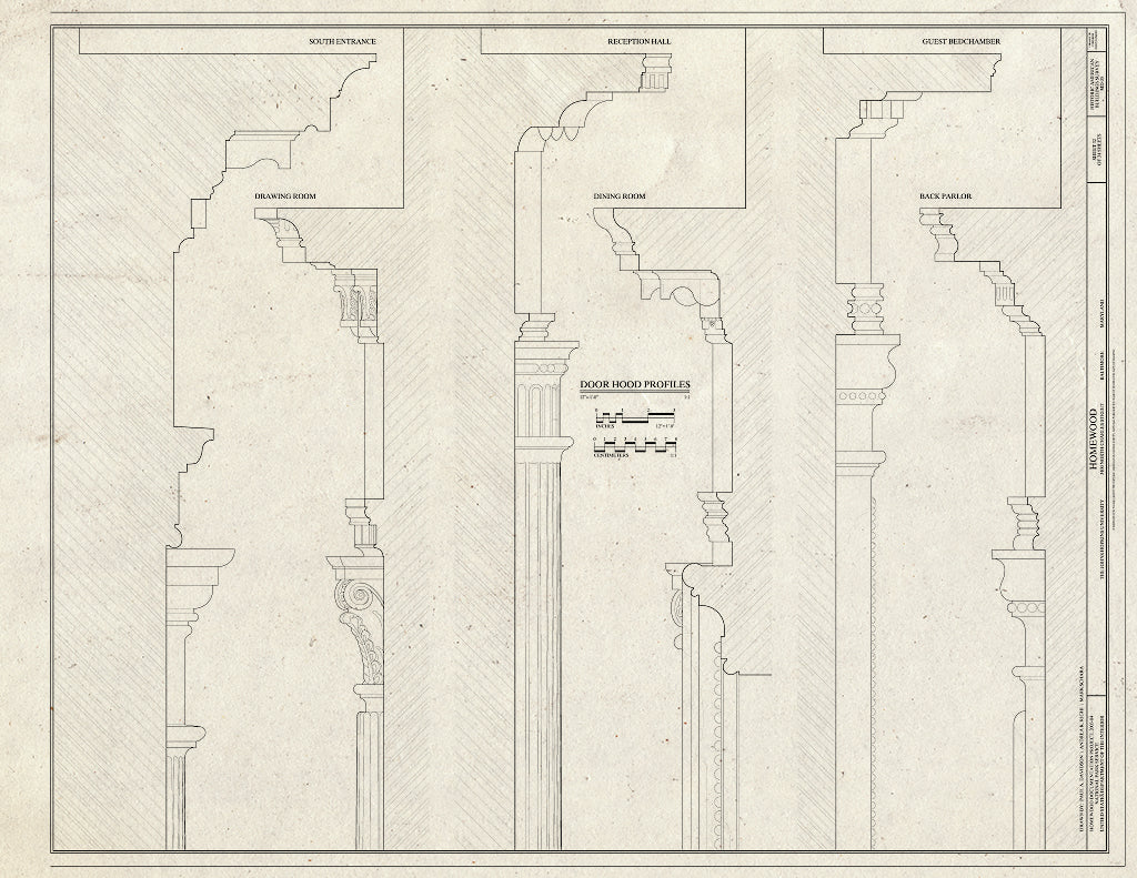 Blueprint HABS MD,4-BALT,1- (Sheet 32 of 34) - Homewood, North Charles & Thirty-Fourth Streets, Baltimore, Independent City, MD