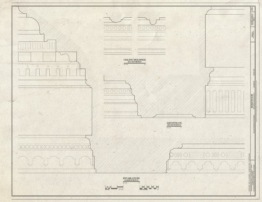 Blueprint HABS MD,4-BALT,1- (Sheet 34 of 34) - Homewood, North Charles & Thirty-Fourth Streets, Baltimore, Independent City, MD