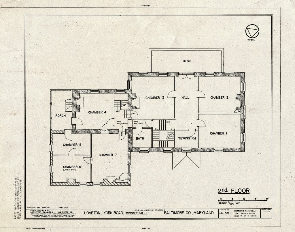 Blueprint HABS MD,3-Cock,1- (Sheet 3 of 8) - Loveton, York Road, Cockeysville, Baltimore County, MD