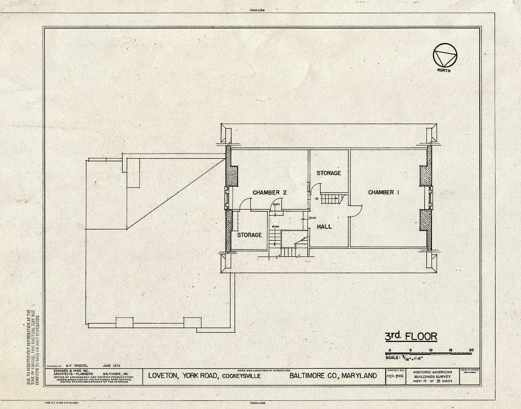 Blueprint HABS MD,3-Cock,1- (Sheet 4 of 8) - Loveton, York Road, Cockeysville, Baltimore County, MD
