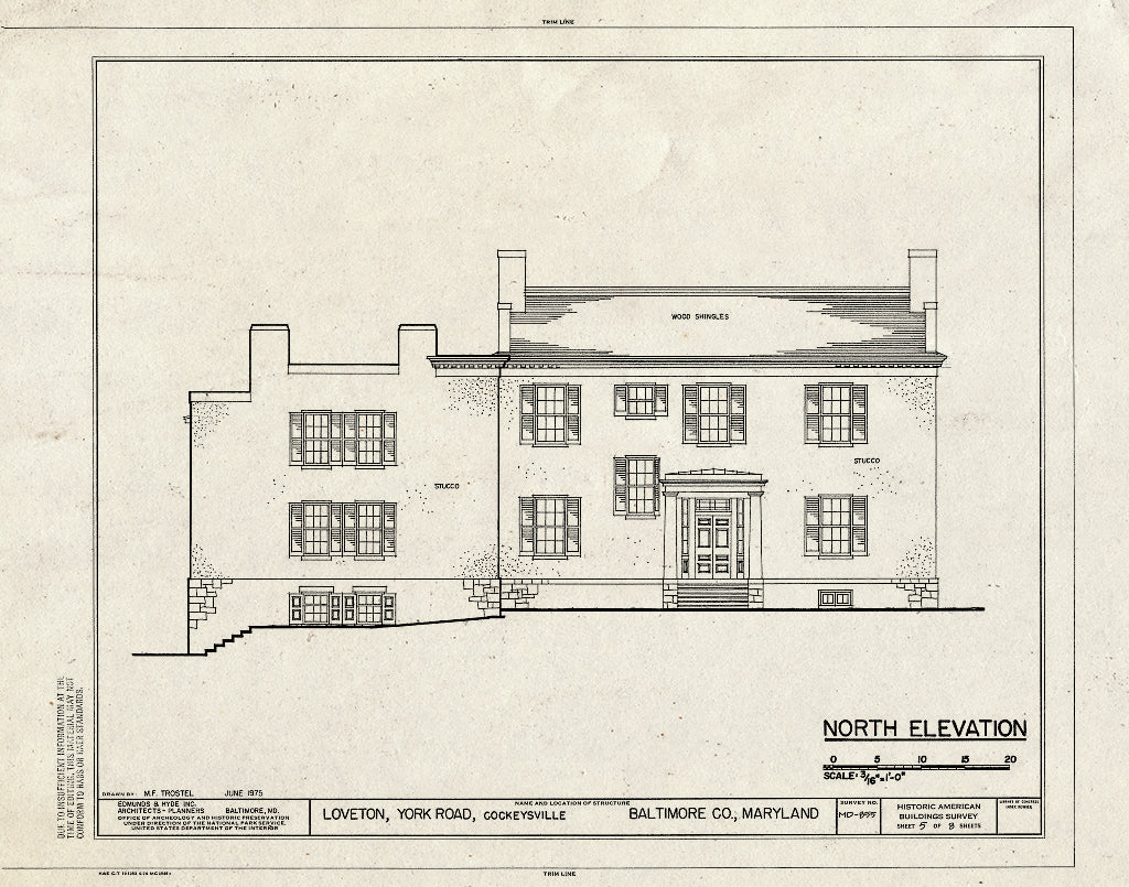 Blueprint HABS MD,3-Cock,1- (Sheet 5 of 8) - Loveton, York Road, Cockeysville, Baltimore County, MD