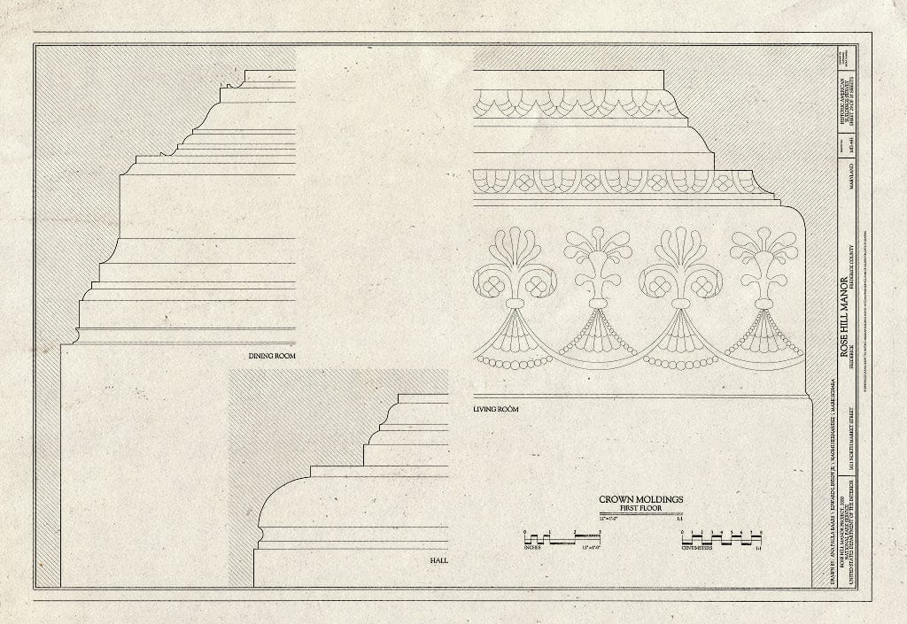 Blueprint HABS MD,11-FRED.V,10- (Sheet 29 of 31) - Rose Hill Manor, 1611 North Market Street, Frederick, Frederick County, MD