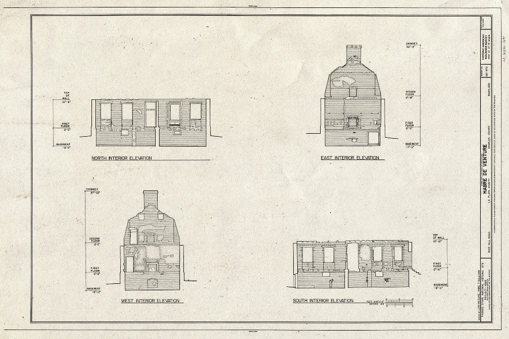 Blueprint HABS MD,9-Porto.V,3- (Sheet 13 of 14) - Habre de Venture, Rose Hill Road, La Plata, Charles County, MD