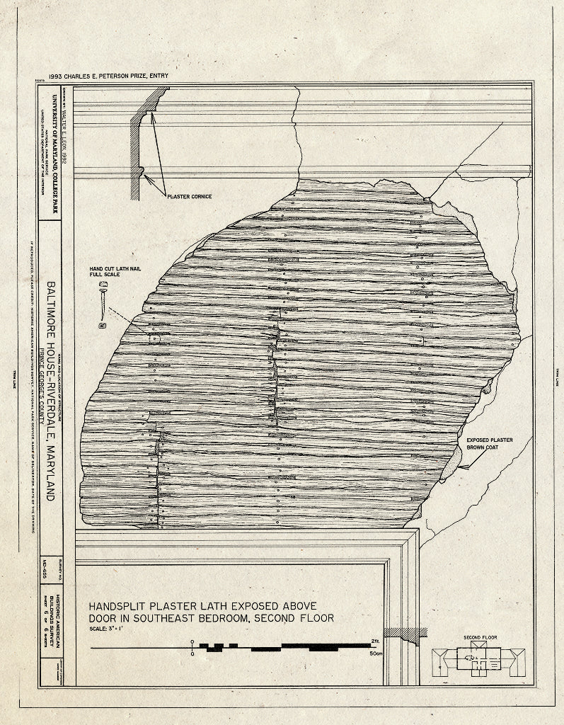 Blueprint HABS MD,17-RIV,1- (Sheet 6 of 6) - Baltimore House, 4811 Riverdale Road, Riverdale Park, Prince George's County, MD