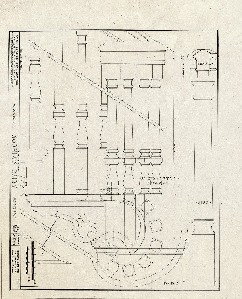 Blueprint HABS MD,BELCA,1- (Sheet 14 of 15) - Sophia's Dairy, Pulaski Highway Vicinity, Belcamp, Harford County, MD