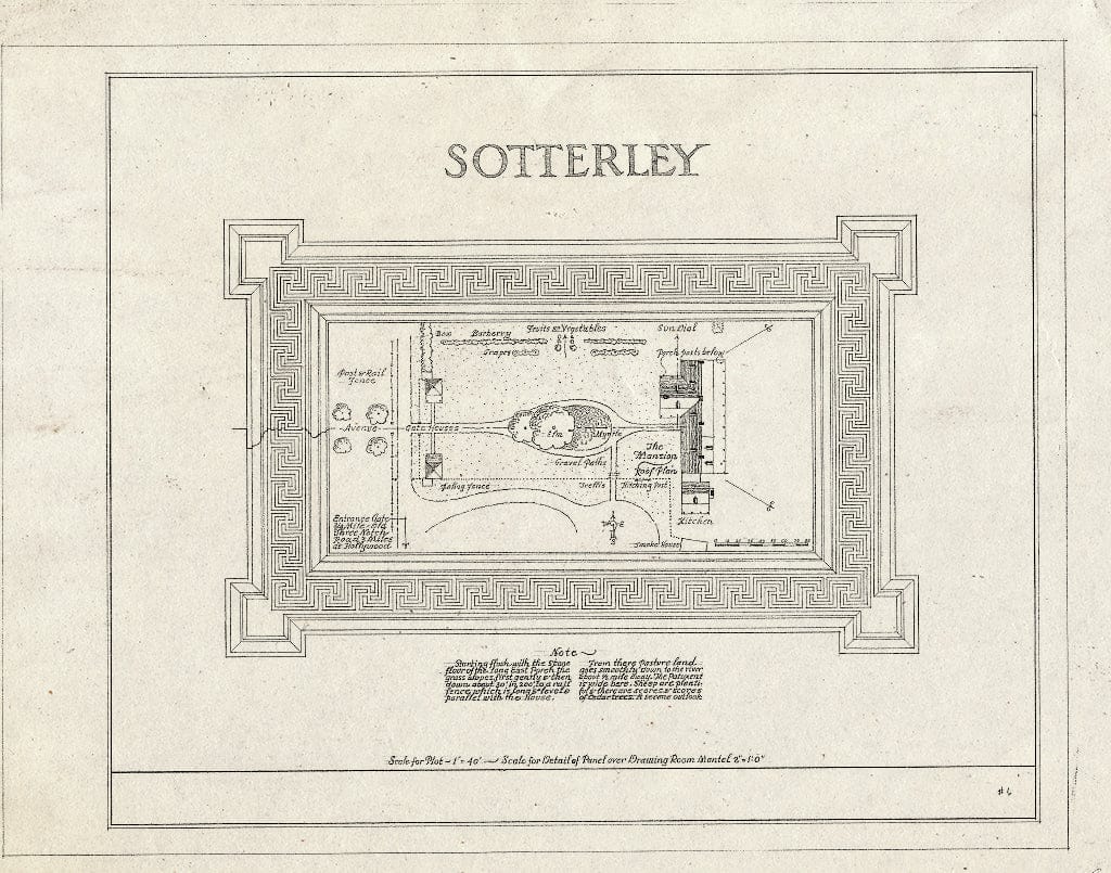 Blueprint HABS MD,19-HOLWO.V,3- (Sheet 6 of 6) - Sotterly, State Route 245 & Vista Road Vicinity, Hollywood, St. Mary's County, MD