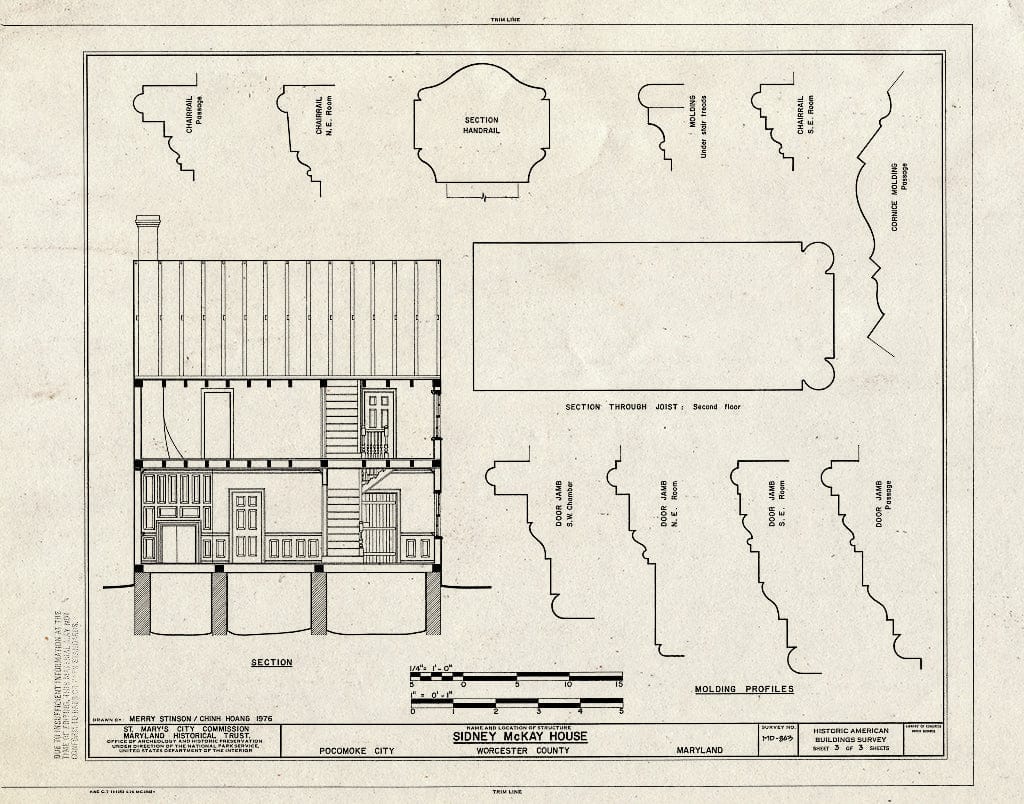 Blueprint HABS MD,24-POCI.V,2- (Sheet 3 of 3) - Sydney McKay House, Pocomoke City, Worcester County, MD