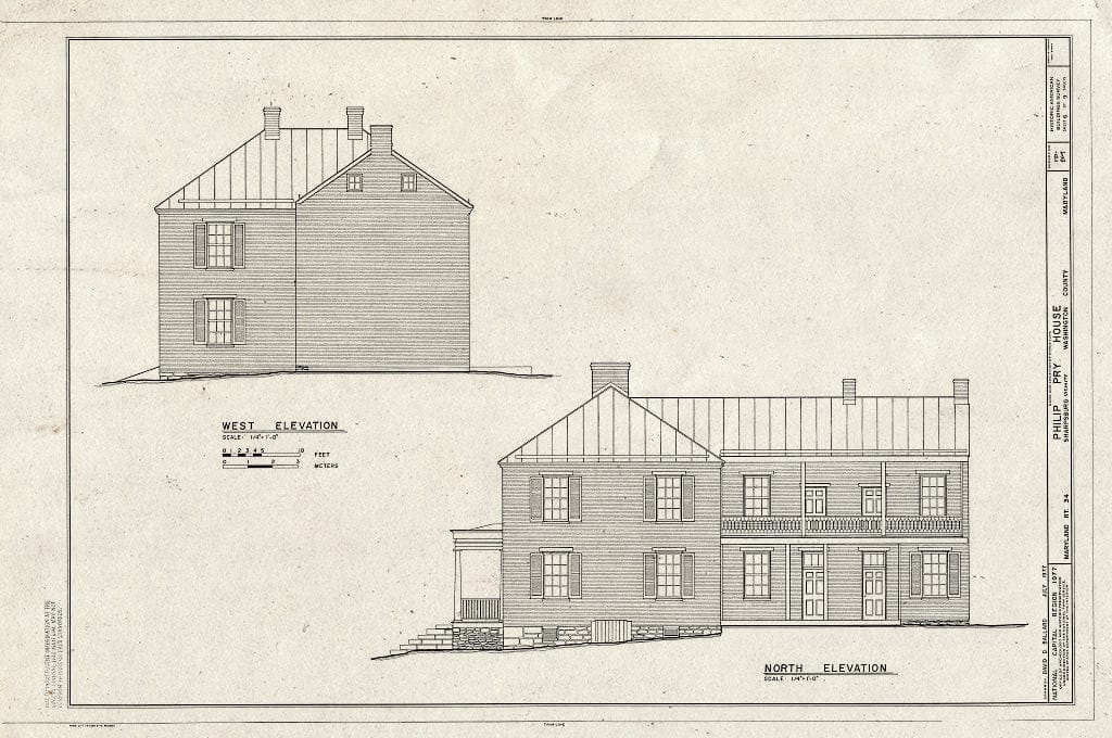 Blueprint HABS MD,22-Sharp.V,8- (Sheet 6 of 9) - Philip Pry Farm, House, Boonsboro Pike (SR 34), Sharpsburg, Washington County, MD