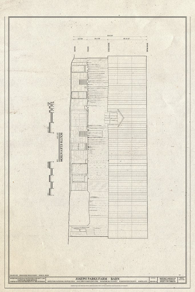 Blueprint HABS MD,22-Sharp.V,11-A- (Sheet 4 of 8) - Joseph Parks Farm, Barn, Sharpsburg, Washington County, MD