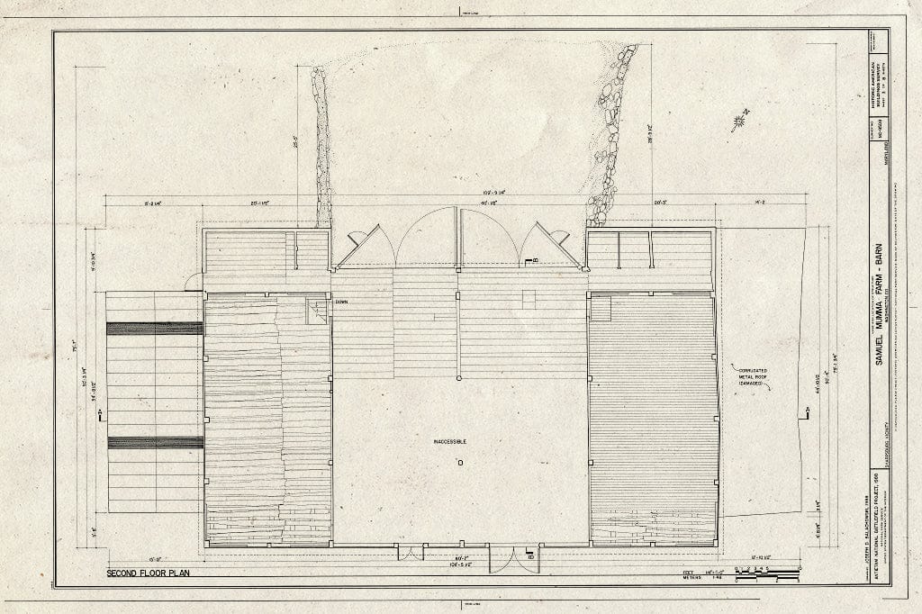 Blueprint HABS MD,22-Sharp.V,30-B- (Sheet 3 of 8) - Mumma Farm, Barn, Smoketown Road, Sharpsburg, Washington County, MD