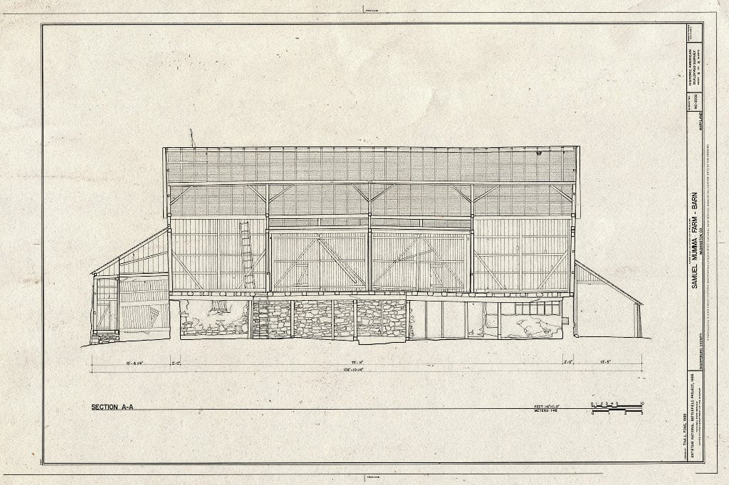 Blueprint HABS MD,22-Sharp.V,30-B- (Sheet 8 of 8) - Mumma Farm, Barn, Smoketown Road, Sharpsburg, Washington County, MD