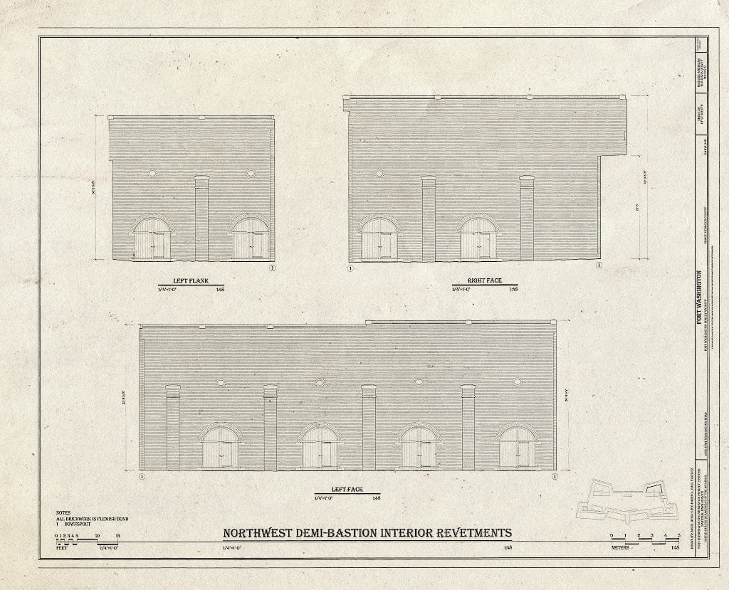 Blueprint HABS MD,17-FOWA,5- (Sheet 26 of 27) - Fort Washington, Fort, 13551 Fort Washington Road, Fort Washington Forest, Prince George's County, MD