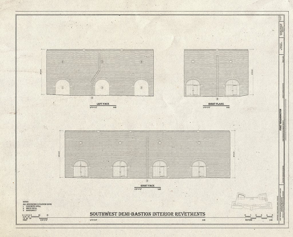 Blueprint HABS MD,17-FOWA,5- (Sheet 27 of 27) - Fort Washington, Fort, 13551 Fort Washington Road, Fort Washington Forest, Prince George's County, MD