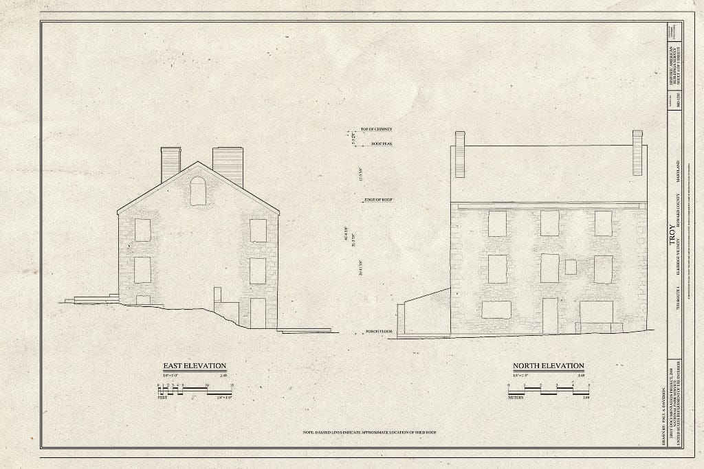 Blueprint HABS MD-1210 (Sheet 4 of 5) - Troy, 7150 Route 1, Elkridge, Howard County, MD
