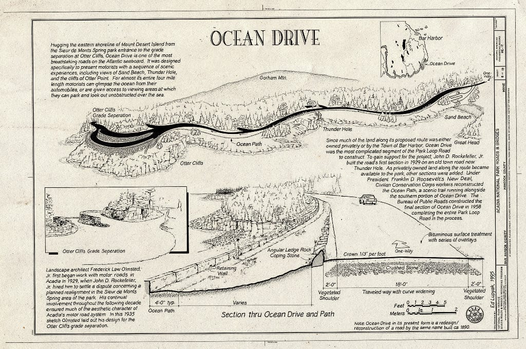 Blueprint HAER ME,5-BAHA.V,3- (Sheet 8 of 19) - Acadia National Park Roads & Bridges, Mount Desert Island, Bar Harbor, Hancock County, ME