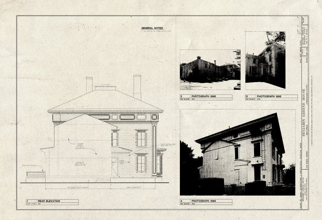 Blueprint HABS ME-226 (Sheet 8 of 16) - Benjamin Greene House, 259 Maine Street, Brunswick, Cumberland County, ME