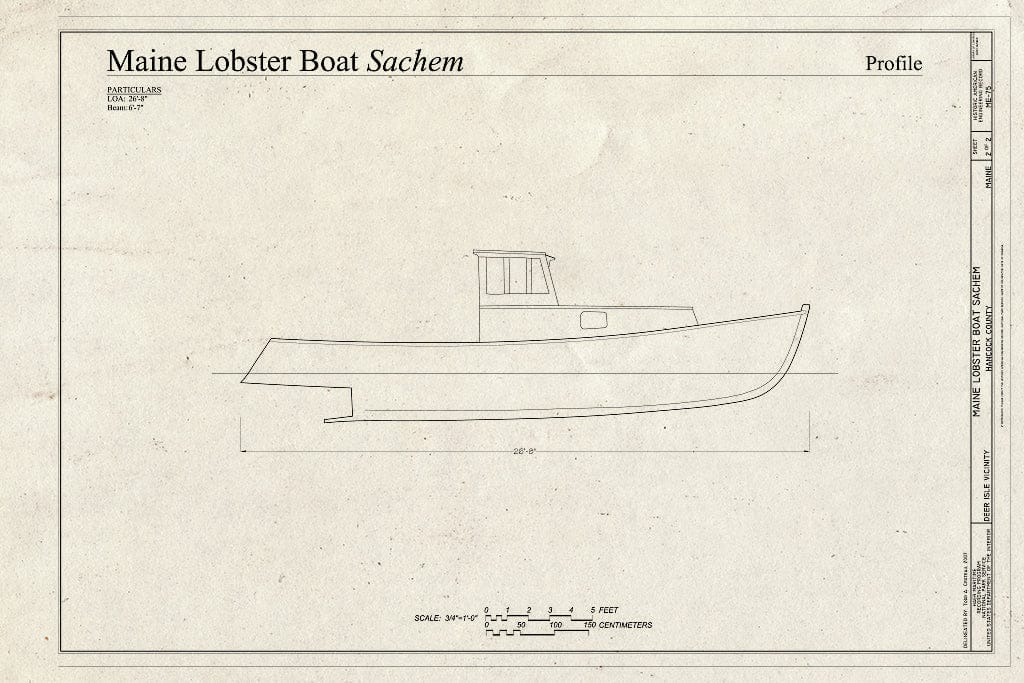 Blueprint Profile - Maine Lobster Boat Sachem, Stonington, Hancock County, ME