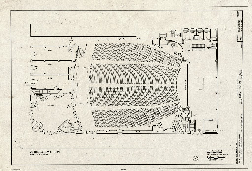 Blueprint HABS MICH,82-DETRO,16- (Sheet 2 of 6) - Grand Riviera Theatre, 9222 Grand River Avenue, Detroit, MI