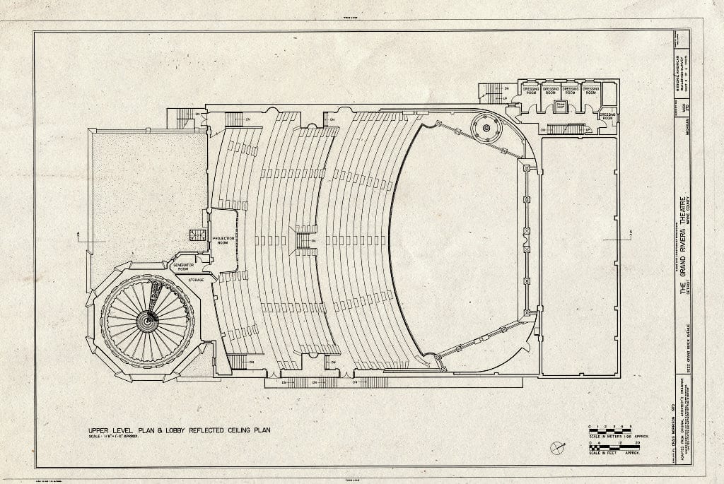 Blueprint HABS MICH,82-DETRO,16- (Sheet 4 of 6) - Grand Riviera Theatre, 9222 Grand River Avenue, Detroit, MI