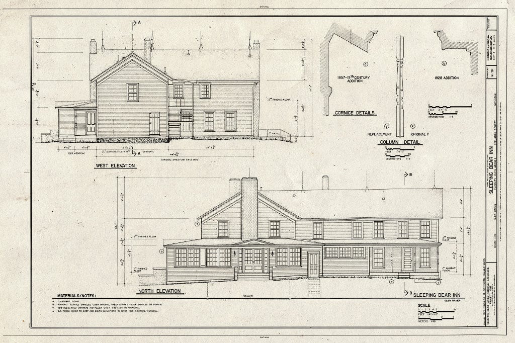 Blueprint HABS MICH,45-GLAR.V,14- (Sheet 4 of 5) - Sleeping Bear Inn, Route 209, Glen Arbor, Leelanau County, MI