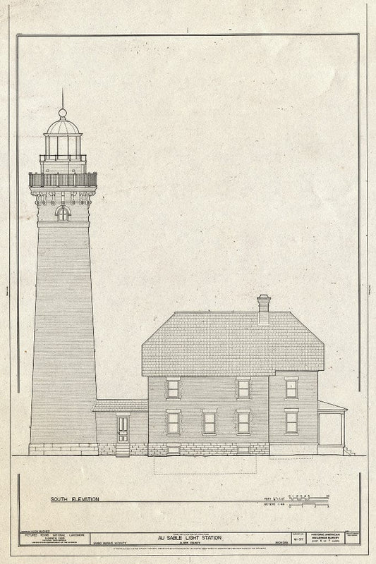 Blueprint HABS MICH,2-GRAMA.V,1- (Sheet 6 of 7) - Au Sable Light Station, Southern Shore of Lake Superior, Grand Marais, Alger County, MI