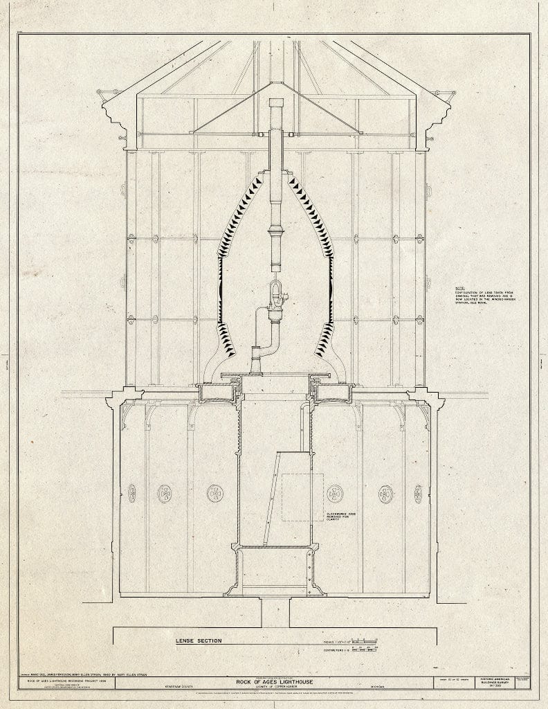 Blueprint HABS MICH,42-COPHAR.V,3- (Sheet 10 of 10) - Rock of Ages Lighthouse, Copper Harbor, Keweenaw County, MI